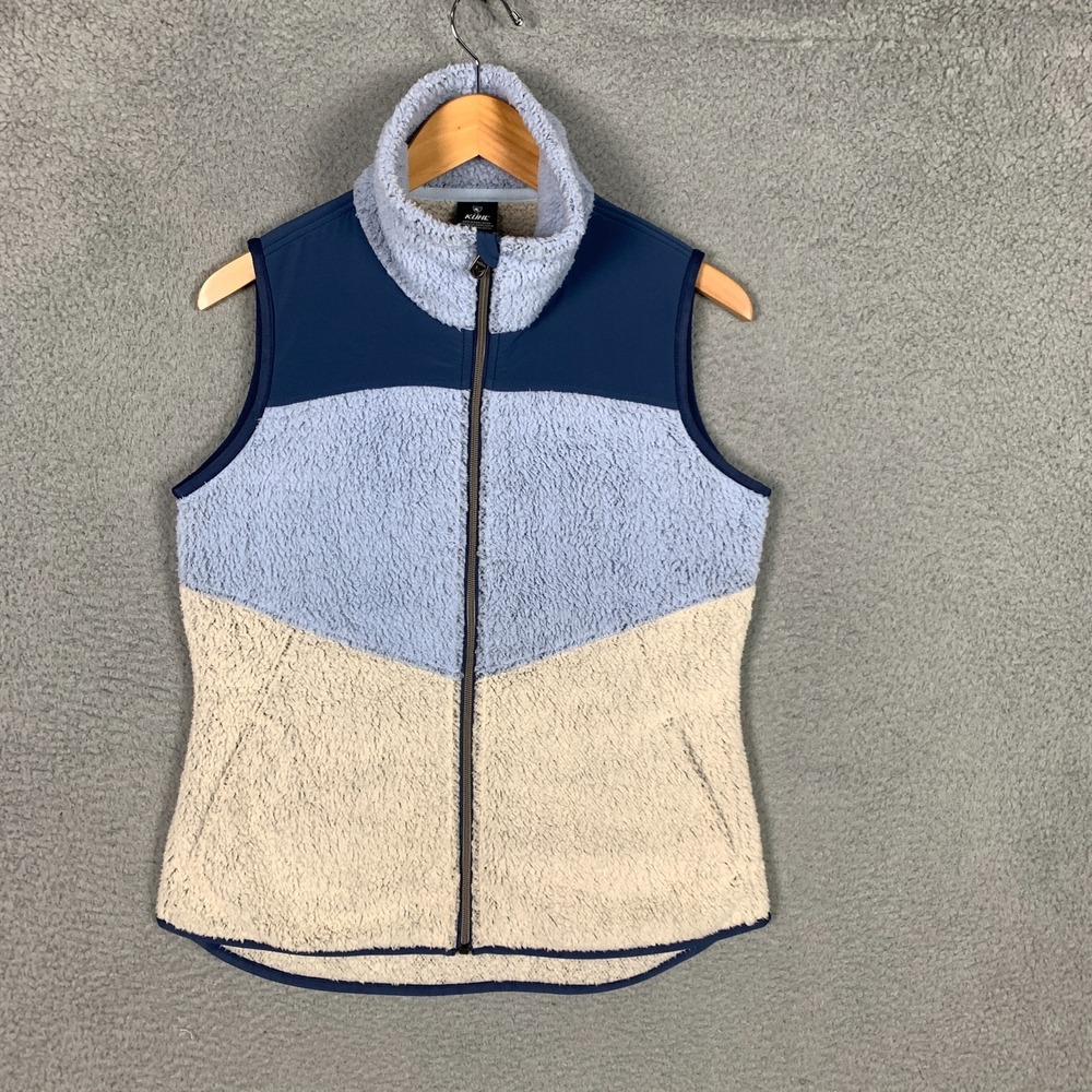 Kuhl Prism Vest Women's Small Glacier High Pile Fleece Stretch Zip Up Colorblock